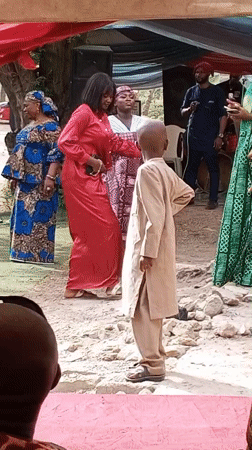 Outdoor celebration with traditional dress in Hotoro South, Nigeria