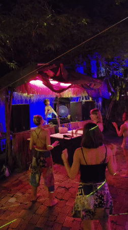Outdoor dance gathering observed in Thong Sala, Thailand