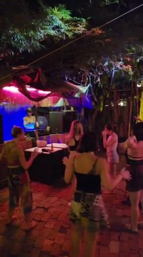 Outdoor dance gathering observed in Thong Sala, Thailand
