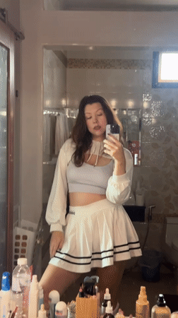 Mirror selfie session with outfit variations at a Thai residence