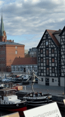 Afternoon street life and busking captured in Bydgoszcz, Poland