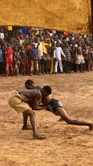 Traditional wrestling match draws crowds in Achara, Nigeria