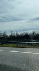 Highway drive recorded from passenger seat in Bulgaria