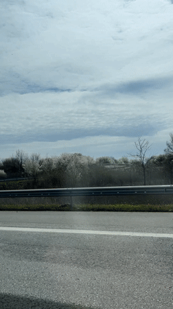 Highway drive recorded from passenger seat in Bulgaria