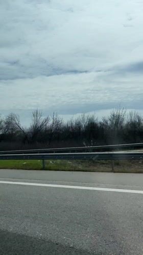 Highway drive recorded from passenger seat in Bulgaria