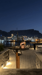 Cape Town harbor and restaurant scenes documented in brief sequence