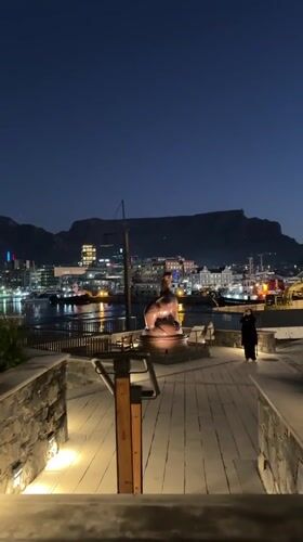 Cape Town harbor and restaurant scenes documented in brief sequence