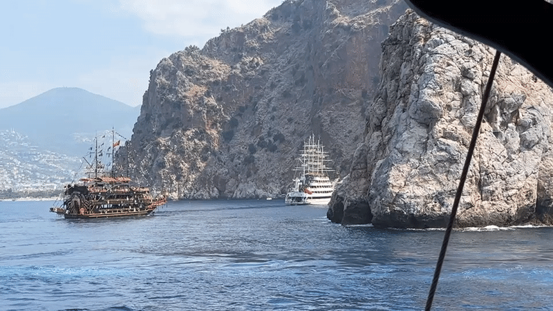 Out on the water in Alanya's scenic harbor