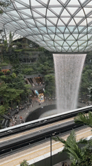 Inside Jewel Changi's iconic indoor waterfall and glass dome