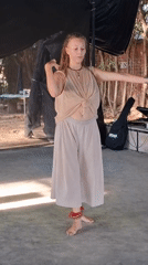 Barefoot dance and drum session at a Nha Trang riverside venue