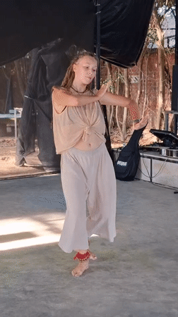 Barefoot dance and drum session at a Nha Trang riverside venue