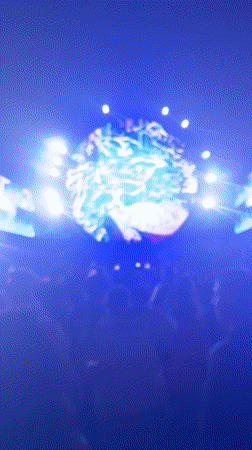 Live set at Costinești festival with circular LED stage display
