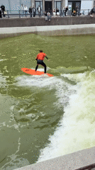 Canal Surfing Session Captures Falls and Rides in Rotterdam