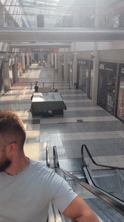 Afternoon browse through a Podgorica shopping mall