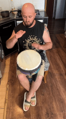 Hand drum session in Masazir, Azerbaijan