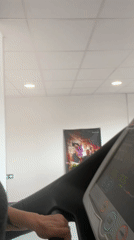 Woman exercises on treadmill at Saint-Galmier gym