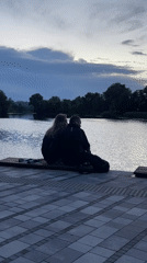 Evening calm at a Kyiv waterfront promenade