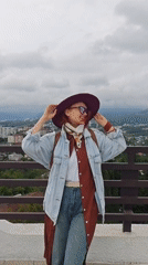 Tourist enjoys cable car sightseeing tour in coastal Sochi
