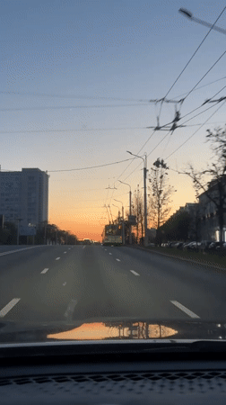 Car observed on Minsk street during twilight hours
