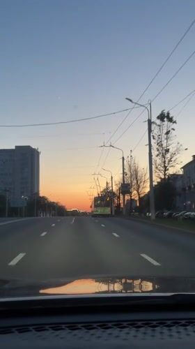 Car observed on Minsk street during twilight hours