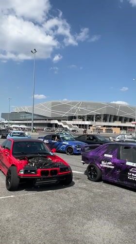 Racing cars gather at Arena Lviv for automotive event