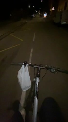 Night cycling captured on video in Schiltigheim