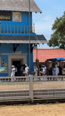 Temple visit and elephants captured in Dondra, Sri Lanka