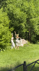 White dresses and flower crowns mark Midsummer in Moscow park