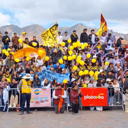 Crowds and banners fill Cuzco's streets and plazas