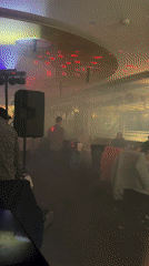 Nightclub scene captured in Kyustendil with disco lights and fog