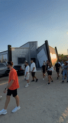 Outdoor event on sandy ground in Nesebar, Bulgaria