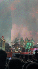 Outdoor concert night in Zagreb with big screens and crowds