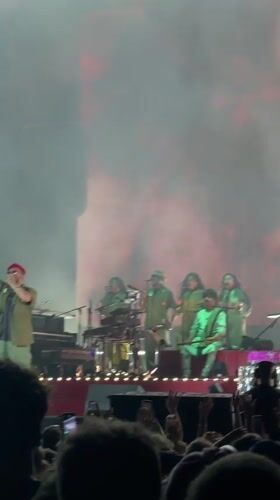 Outdoor concert night in Zagreb with big screens and crowds