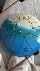 Steel tongue drum session with a Bengal cat along for the ride
