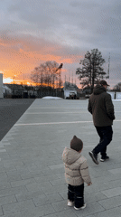 Adults and children enjoy outdoor activities in Klin park