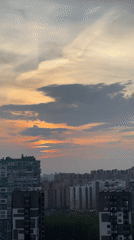 Kudrovo resident captures sunset, spring blooms on May evening