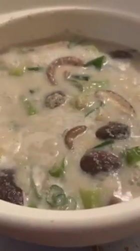 Mushroom soup documented in Shibuya ceramic pot