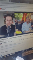 Spanish political video viewed on computer in Sant Just Desvern
