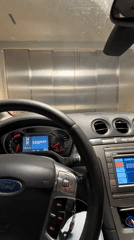 Driver records view from parked car in Rafailovići