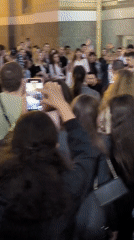 Evening crowds gather across central Saint Petersburg locations