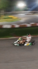 Night go-karting session at a floodlit track in Kathu, Phuket