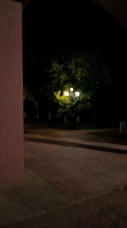 Night out in Qobda's park and town center