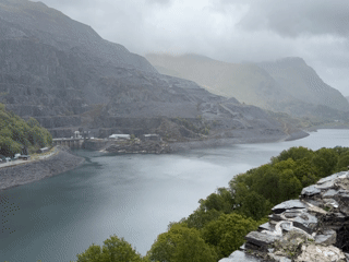 Tourist documents Welsh castle ruins and slate quarry heritage sites