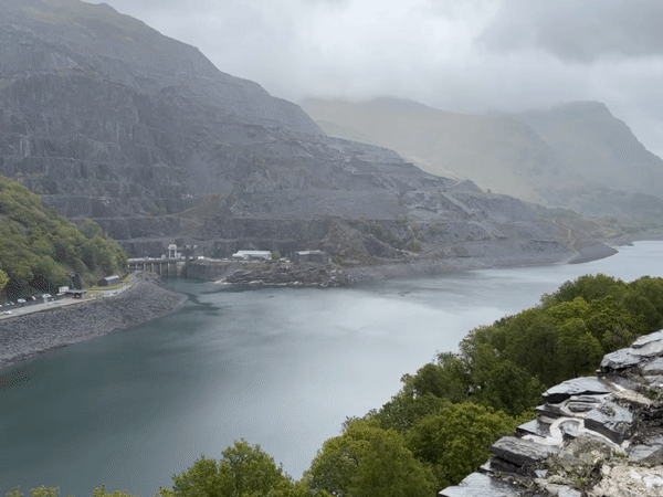 Tourist documents Welsh castle ruins and slate quarry heritage sites