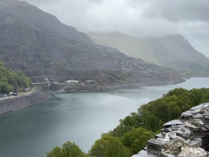 Tourist documents Welsh castle ruins and slate quarry heritage sites