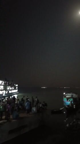 Ferry boarding and home cooking documented in Hizla, Bangladesh