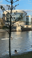 Spring afternoon scenes documented along Bydgoszcz's Brda River district