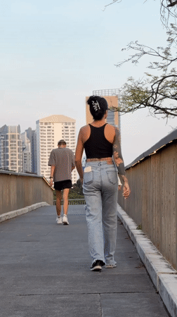Bangkok Green Bridge park draws morning visitors amid skyline views