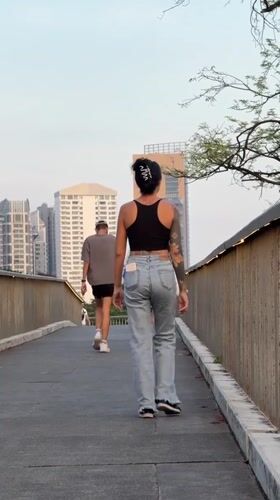 Bangkok Green Bridge park draws morning visitors amid skyline views