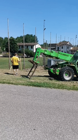 Sunny afternoon scenes documented in Dosolo, Italy
